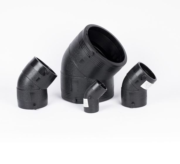 কিভাবে একটি HDPE ইলেক্ট্রোফিউশন 45 ডিগ্রী কনুইয়ের নকশা তরল বা গ্যাস পাইপলাইনে প্রবাহ দক্ষতা উন্নত করে?